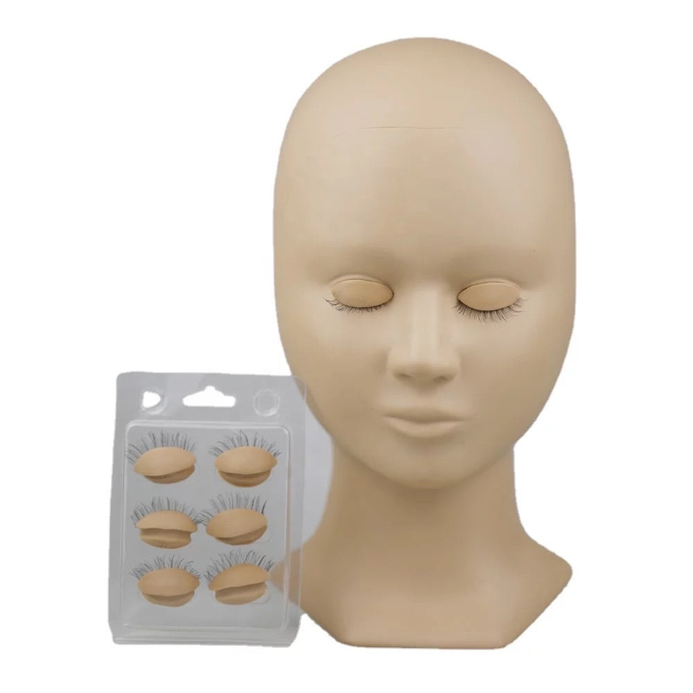 MANNEQUIN HEAD WITH REMOVABLE EYELIDS