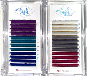 Easy Fan Colored “Mixed” Lash Trays D Curl 0.05